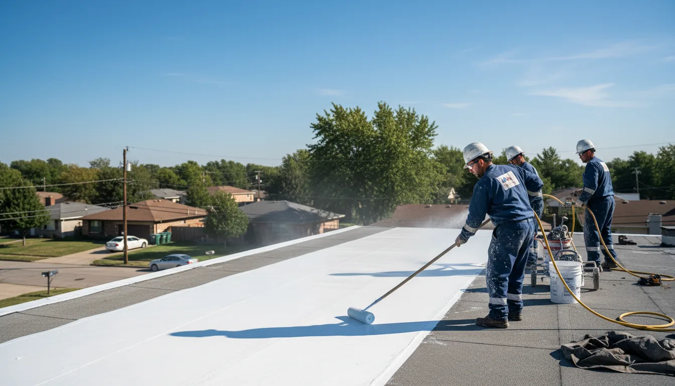 Commercial roof coating in Red Rock, OK near me